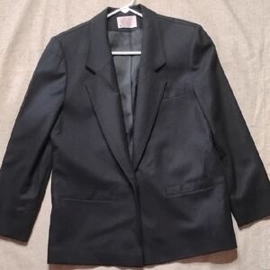 Pendleton Black Women's Wool Blazer with Notch Lapel